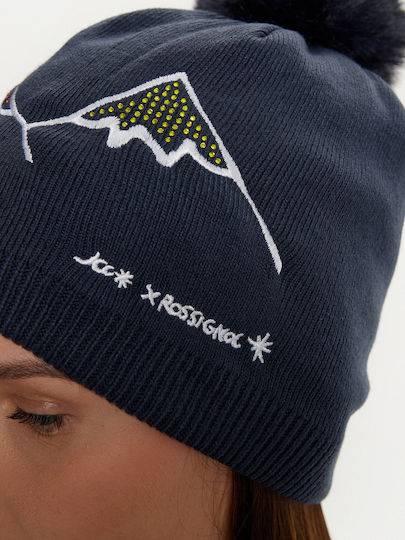 Beanie Γυναικείος Σκούφος Πλεκτός σε Μπλε χρώμα