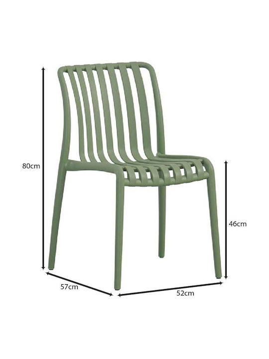 Outdoor Chair Polypropylene Green 47x58x79cm
