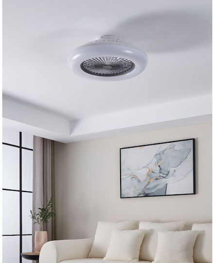 Eglo Sayulita-L Ceiling Fan 55cm with Light Fixture White