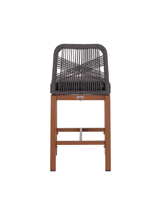 Stool for Bar Outdoor Brown, Dark Grey 47.5x55x94.5cm