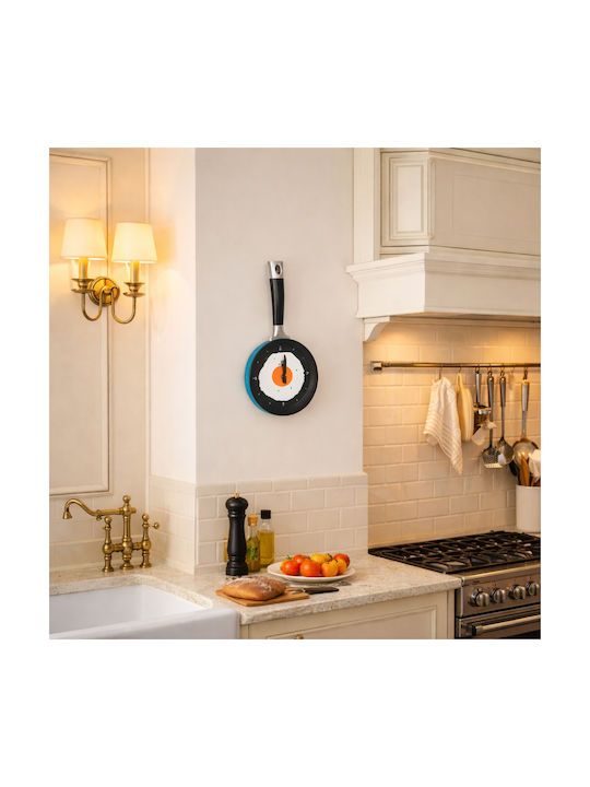 Alista Home Frying Pan Ceas de Perete Plastic Albastru 36x18.7cm