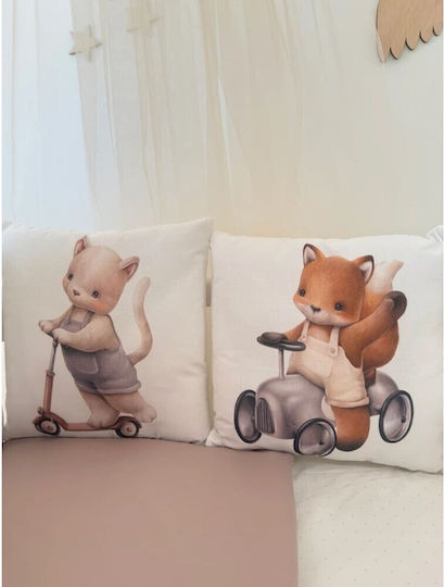 IngVart Baby Bedding Set for Crib White 7 Pieces SETZOOCARS-60