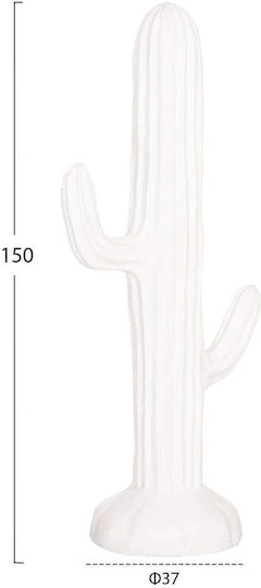 Декоративен подов кактус Fb94386.02l MDF бял 63x37x150см