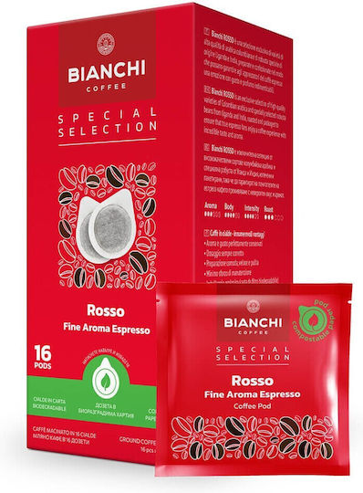 Bianchi Coffee Κάψουλες Espresso Rosso Συμβατές με Μηχανή E.S.E. Pod 16caps