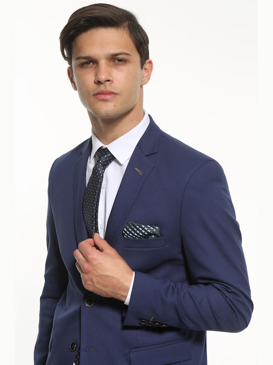 Men's Groom's Suit with Slim Fit Navy Blue