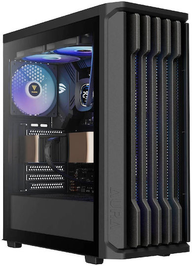 Gamdias Aura GC11 ARGB Gaming Midi Tower Κουτί Υπολογιστή με Πλαϊνό Παράθυρο Μαύρο