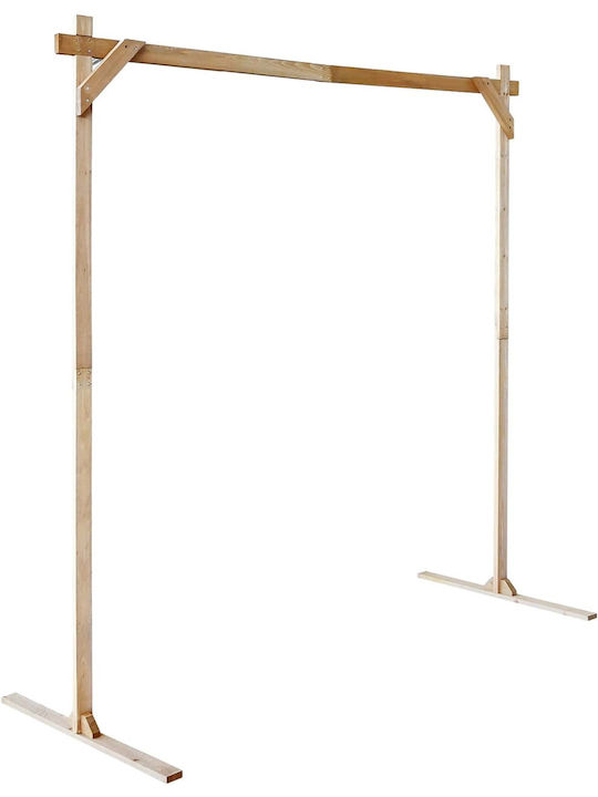 Hochzeitsbogen Offene Hellbraune 225 X 95 X 226 cm Hochzeitsdekoration aus Holz Kiefer 42019394 Braun
