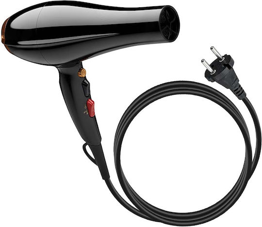 Avizar Sleek Сешоар 1550w Функция За Намаляване На Шума Черен Златист