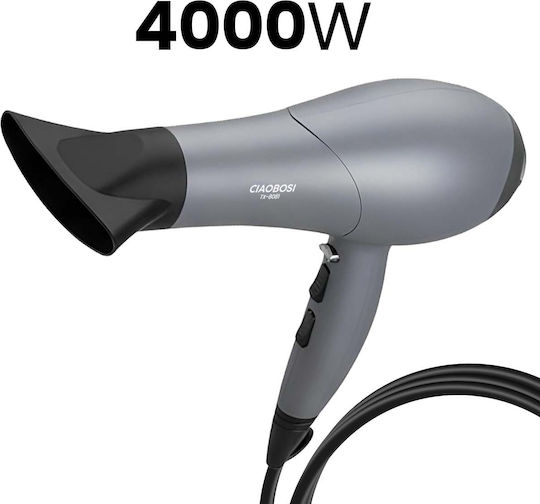 Avizar Hair Dryer 4000w Adjustable Hot Cold Air Function Grey