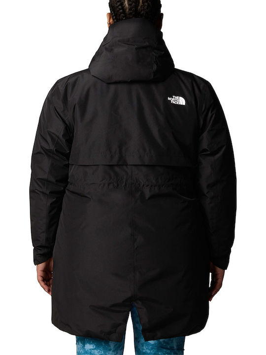 Hikesteller Insulated Women's Parka Jacket Waterproof and Windproof for Spring or Autumn with Hood Black