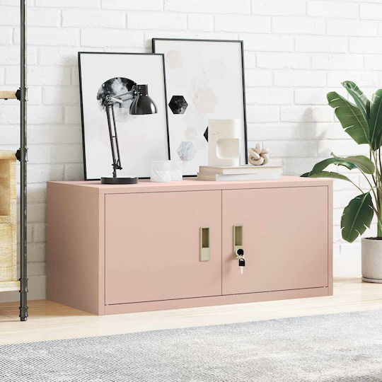Metallisches Büroaufbewahrungsschubladenschrank Rosa 90x40x40cm