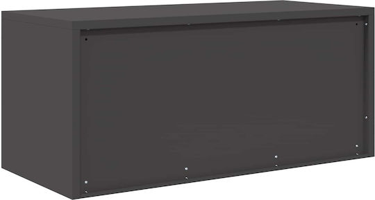 Ντουλάπι Γραφείου Μεταλλικό Μαύρο 90x40x40cm