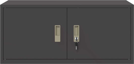 Ντουλάπι Γραφείου Μεταλλικό Μαύρο 90x40x40cm