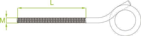 Baks Swing Bolt Sh M8 X 100