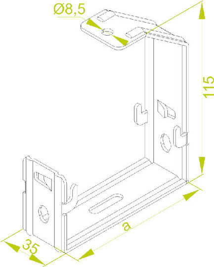Baks Ceiling Hanger Wsks100 100mm Zinc Steel 903600