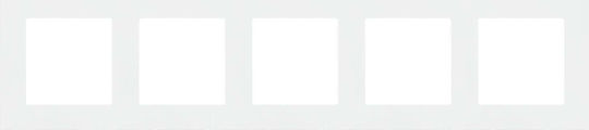 Kontakt-simon Five-gang Frame 55 Tr5/111 Line Matte White