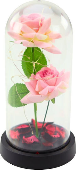 Lean Toys Dekorative Lampe Blume Rosa