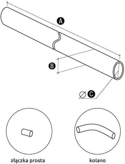 Elko-bis Straight Conduit Connector Pvc Grounding Strip 10500308