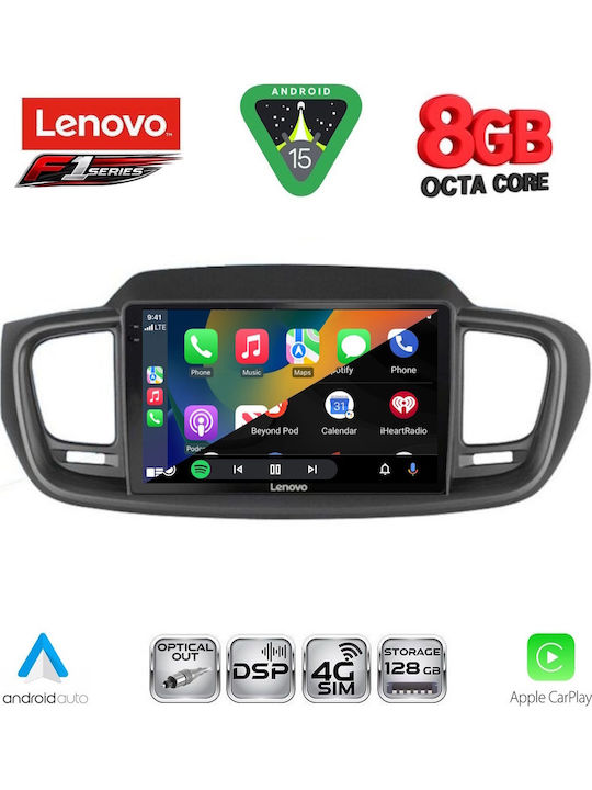 Lenovo Car Audio System for Kia Sorento 2014-2020 (Bluetooth/USB/WiFi/GPS/Apple-Carplay/Android-Auto) with Touch Screen 10"