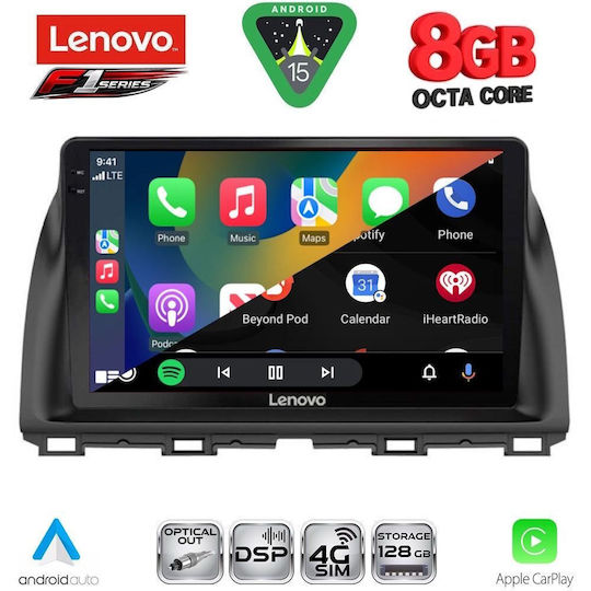 Lenovo Car Audio System for Mazda CX-5 2013-2017 (Bluetooth/USB/WiFi/GPS/Apple-Carplay/Android-Auto) with Touch Screen 10"