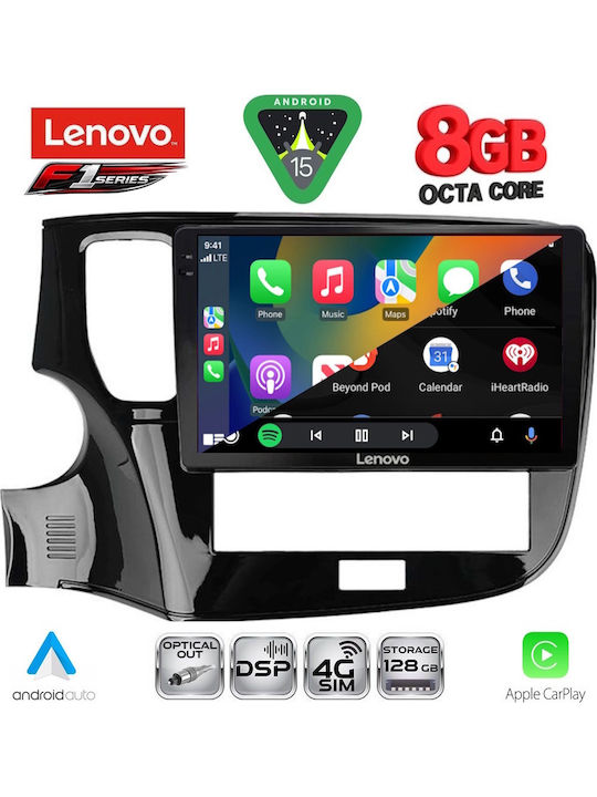 Lenovo Car Audio System for Mitsubishi Outlander 2020-2022 (Bluetooth/USB/WiFi/GPS/Apple-Carplay/Android-Auto) with Touch Screen 10"