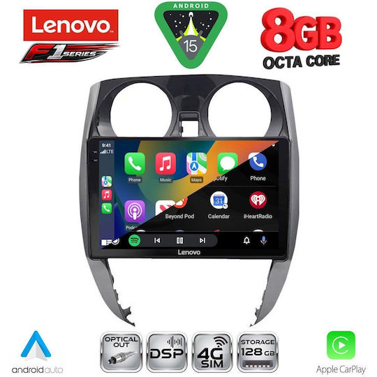 Lenovo Car Audio System for Nissan Note 2012-2020 (Bluetooth/USB/WiFi/GPS/Apple-Carplay/Android-Auto) with Touch Screen 10"