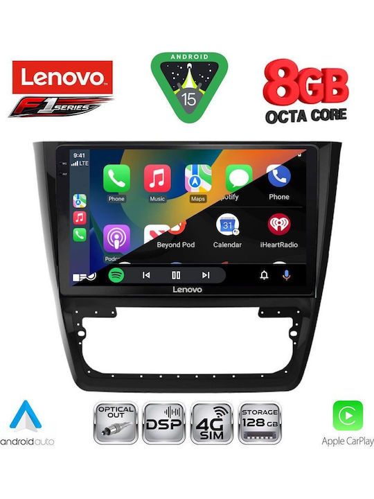 Lenovo Car Audio System for Skoda Yeti 2014-2018 (Bluetooth/USB/WiFi/GPS/Apple-Carplay/Android-Auto) with Touch Screen 10"