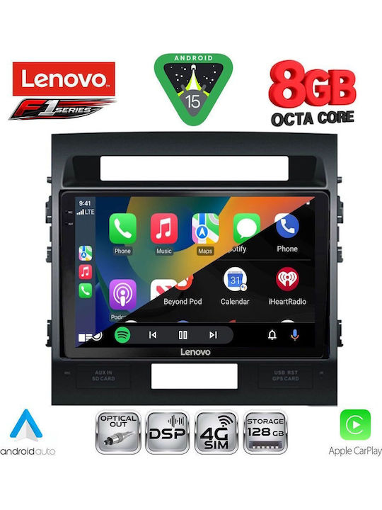 Lenovo Car Audio System for Toyota Land Cruiser 2008-2015 (Bluetooth/USB/WiFi/GPS/Apple-Carplay/Android-Auto) with Touch Screen 10"