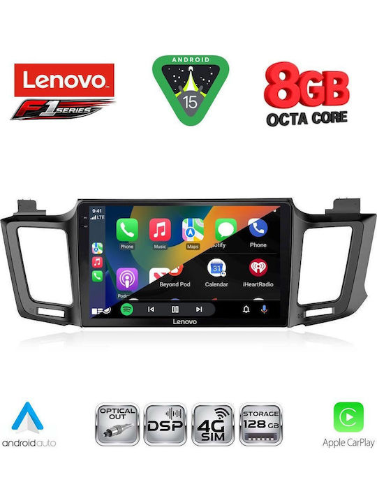Lenovo Car Audio System for Toyota RAV 4 2013-2019 (Bluetooth/USB/WiFi/GPS/Apple-Carplay/Android-Auto) with Touch Screen 10"