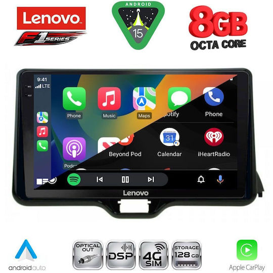 Lenovo Car Audio System for Toyota Yaris Mazda 2 2020 (Bluetooth/USB/WiFi/GPS/Apple-Carplay/Android-Auto) with Touch Screen 10"