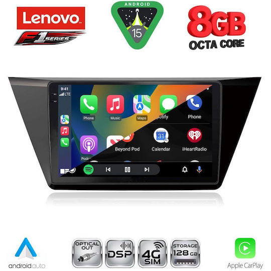Lenovo Car Audio System for Volkswagen Touran 2016 (Bluetooth/USB/WiFi/GPS/Apple-Carplay/Android-Auto) with Touch Screen 10"