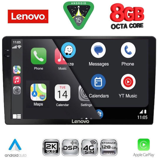 Lenovo Lenovo Auto-Audiosystem 2004 Bluetooth USB Eingebautes Wi-Fi GPS Apple CarPlay Android Auto mit 10 Zoll Touchscreen