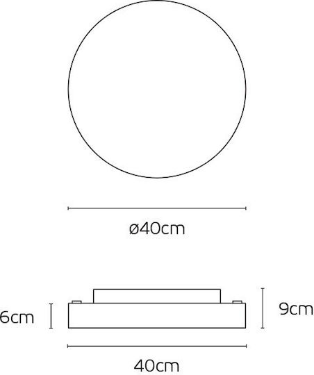 VK Lighting Plafonieră de Tavan 40buc Bej cu LED Integrat