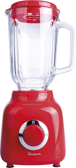 Kooper Blender Cu Cană Din Sticlă 1,5 L Putere 500W Roșie 5921363