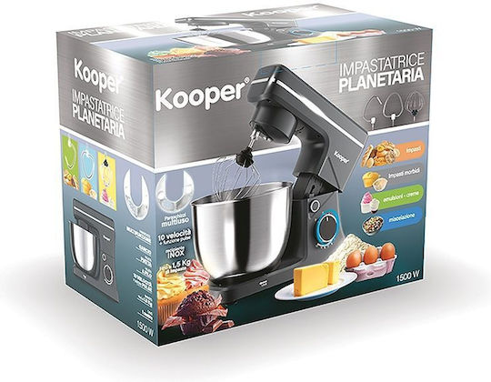Kooper Κουζινομηχανή 1500W με Ανοξείδωτο Κάδο 5.5lt