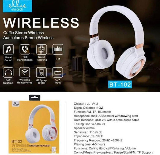 BT102 Kabellos / Kabelgebunden Am Ohr Kopfhörer mit Radio Rose Gold