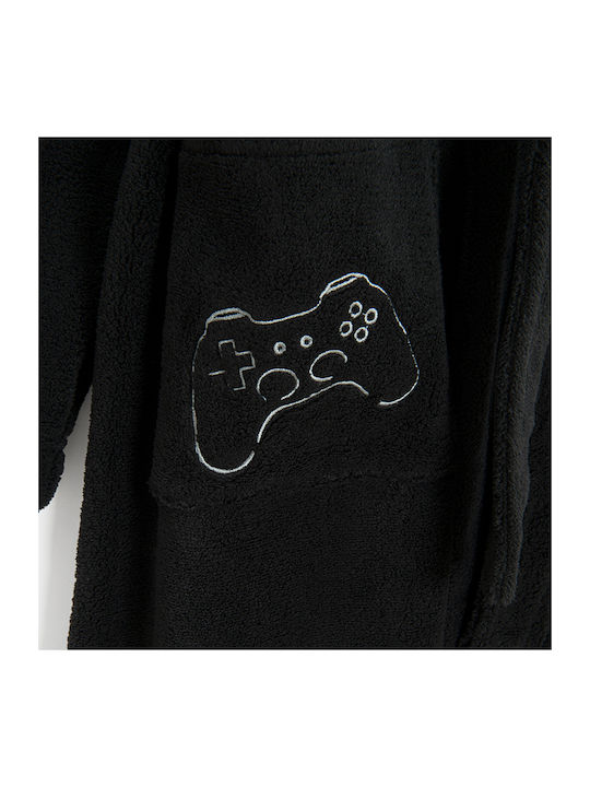 Cool Club Kids Hooded Bathrobe Black