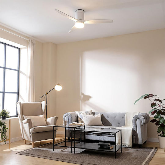 Cecotec EnergySilence Aero 5600 Klassischer Deckenventilator 132cm mit Leuchte Weiß
