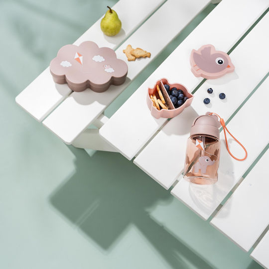 Done by Deer Feeding Set made of Plastic with Non-Slip Base Pink 3pcs