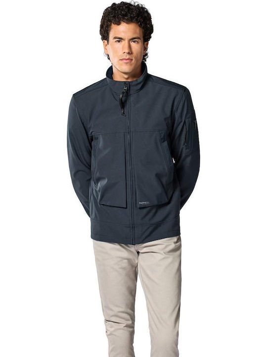 Rev'IT Atwater WB Winter Herren Motorradjacke Softshell Wasserdicht Dark Blue