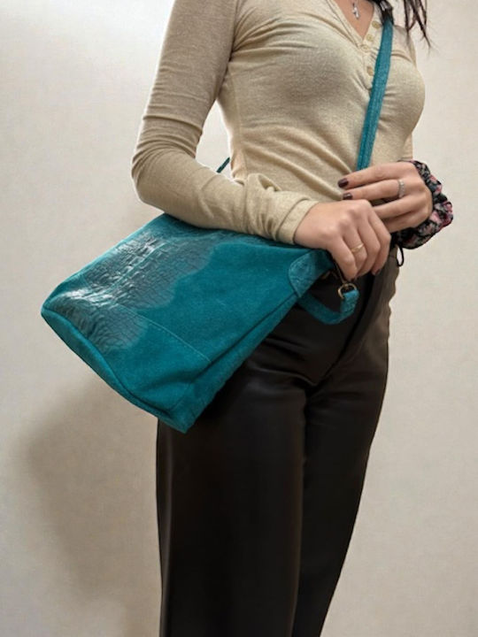 Damen Schultertasche Türkis