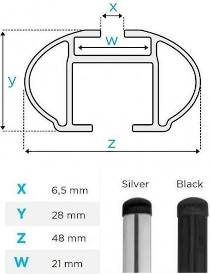 Menabo Aluminum Car Roof Bars Tiger XL Silver 131.5 Cm Silver Color BMW X5 E70 5 Doors 2010>2013 Flush Or Raised Rails 2 Pieces 8500/MB Menabo MP.8500/MB-23