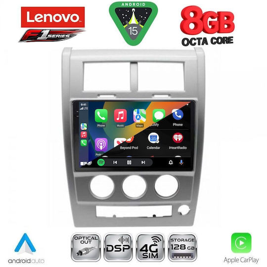 Lenovo Ηχοσύστημα Αυτοκινήτου για Jeep Cherokee / Liberty 2007-2014 (Bluetooth/USB/WiFi/GPS/Apple-Carplay/Android-Auto) με Οθόνη Αφής 10"