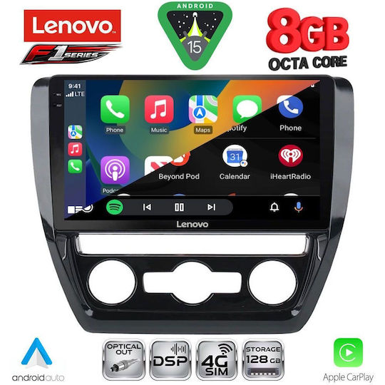 Lenovo Ηχοσύστημα Αυτοκινήτου για Volkswagen Jetta 2010-2016 (Bluetooth/USB/WiFi/GPS/Apple-Carplay/Android-Auto) με Οθόνη Αφής 10"
