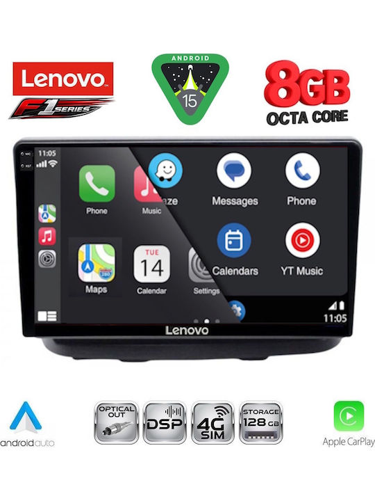 Lenovo Car Audio System for Fiat Doblo 2002-2009 (Bluetooth/USB/WiFi/GPS/Apple-Carplay/Android-Auto) with Touch Screen 10"