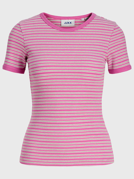 Women's T-shirt Striped Brown