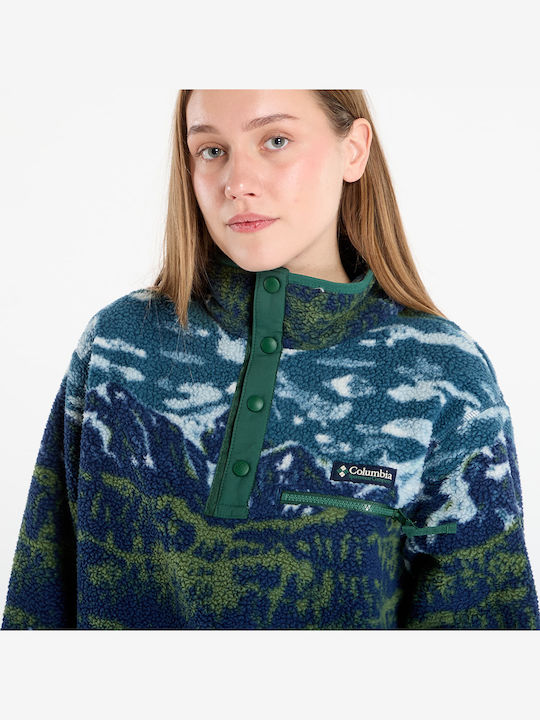 Helvetia Ii Printed Γυναικείο Αθλητικό Crop Top Everblue, Rain Forest