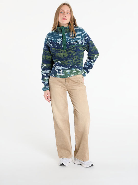 Helvetia Ii Printed Γυναικείο Αθλητικό Crop Top Everblue, Rain Forest