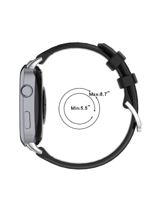 Λουράκι Σιλικόνης Μαύρο (Huawei Watch D2)