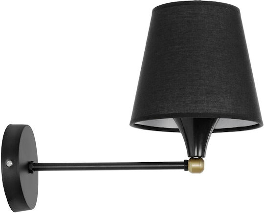 GloboStar Modern Lamp Wall with Socket E27 Black 15x20cm